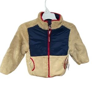 Kids Tan and Blue Reversible Jacket